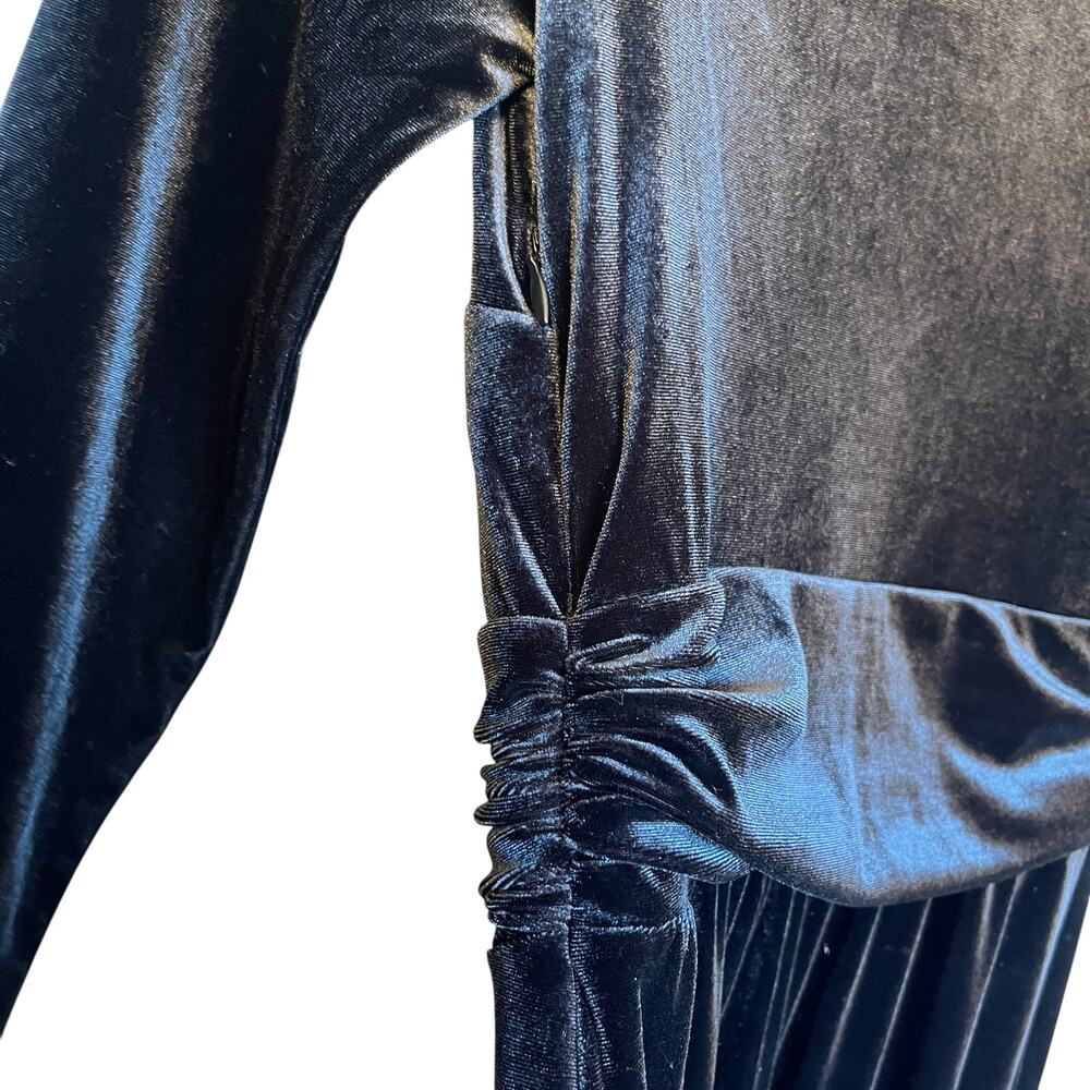 NWT Boden Abigail Velvet Midi Dress Black Long Sleeve Witchy Office Holiday 6 - Picture 6 of 7